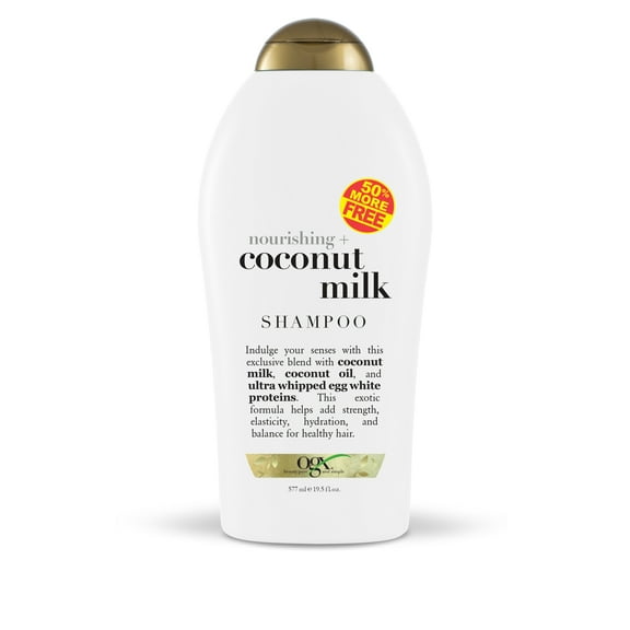 OGX Nourishing + Coconut Milk Moisturizing Shampoo for Strong & Healthy Hair, 19.5 fl.oz