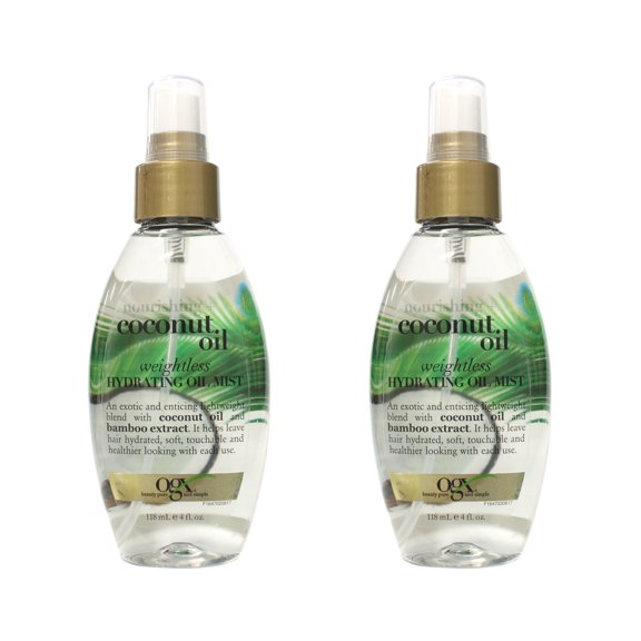 "OGX Nourishing + Coconut Oil Weightless Hydrating Oil Hair Mist, 2 Pack"