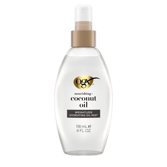 OGX Nourishing + Coconut Oil Weightless Hydrating Oil Hair Mist, Leave-In Treatment 4 fl oz