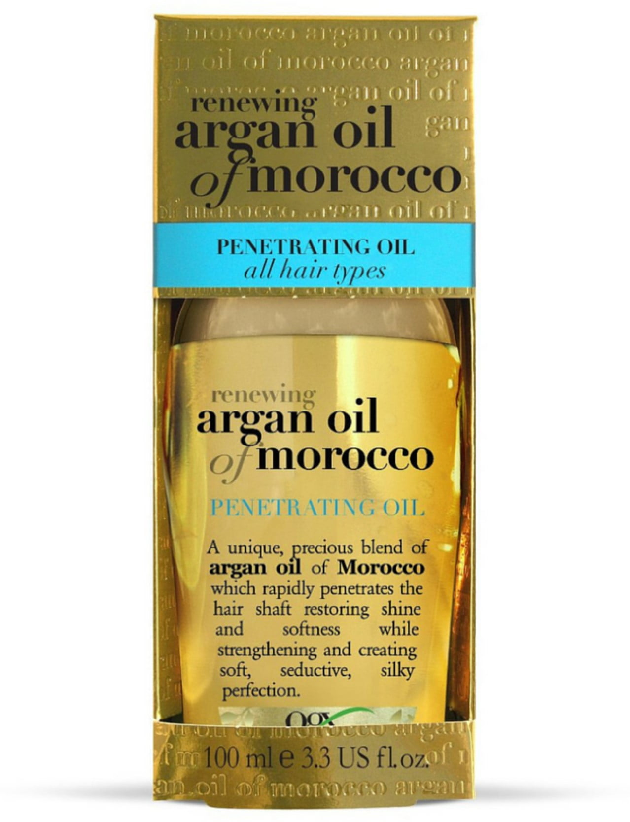 OGX Penetrating Oil, Renewing Moroccan Argan Oil 3.3 oz (Pack of 2