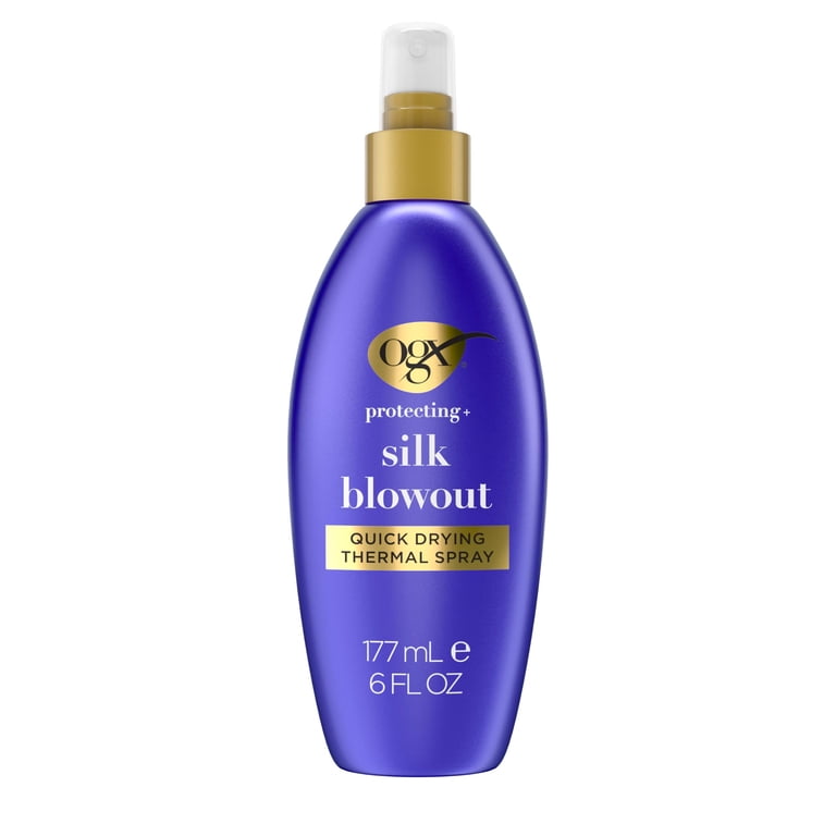 OGX Hair Protecting + Silk Blowout Quick Drying Thermal Spray, 6