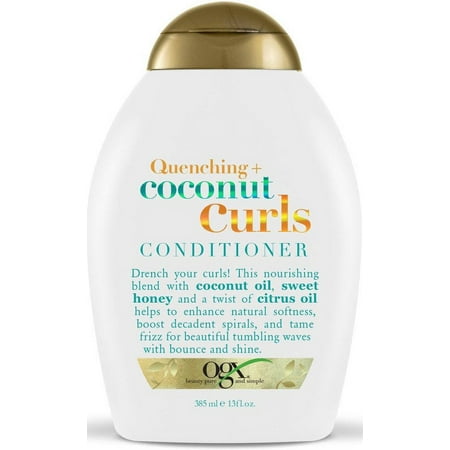 OGX Quenching + Coconut Curls Moisturizing Daily Conditioner with Honey, 13 fl oz