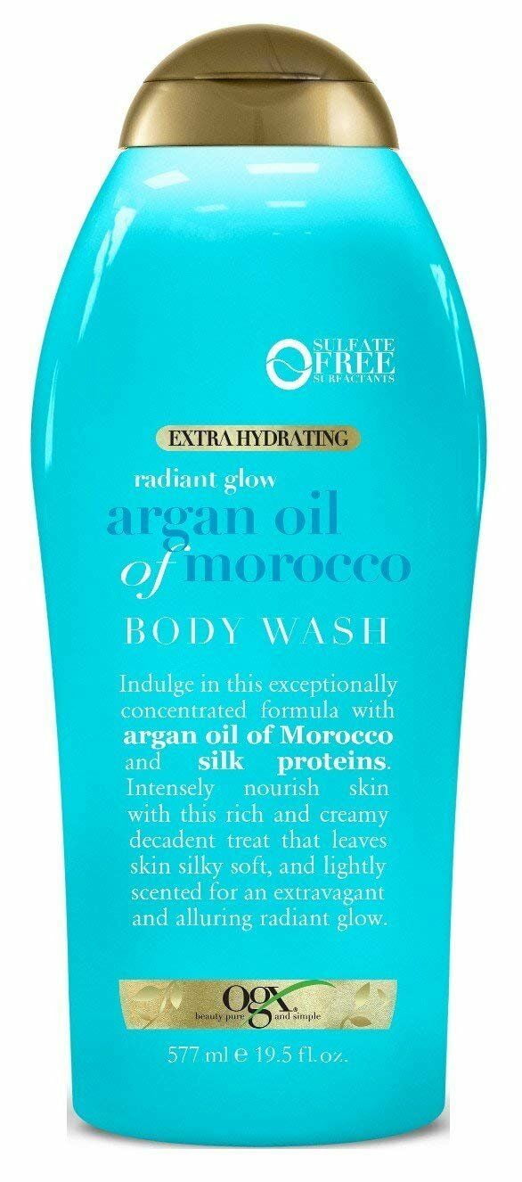 OGX Radiant Glow Argan Oil of Morocco Body Wash 19.5 oz (Pack of 3)