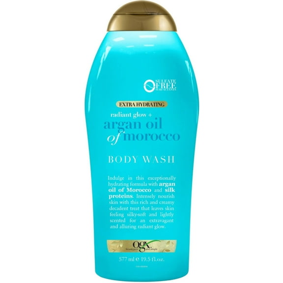 OGX Radiant Glow Argan Oil of Morocco Body Wash 19.5 oz (Pack of 6)