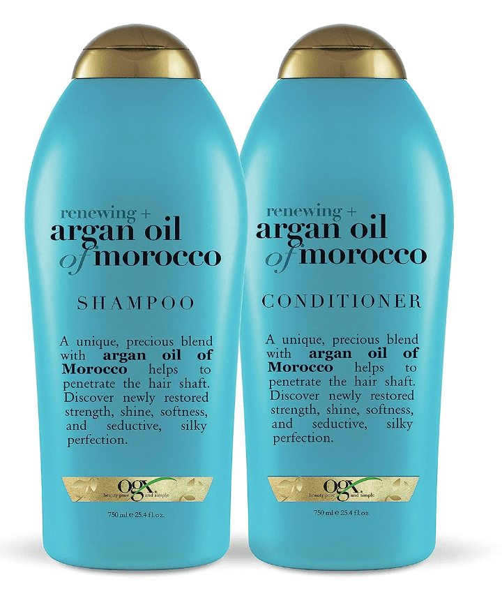 OGX Renewing + Argan Oil Moisturizing Daily Shampoo and Conditioner Set, 25.4 fl oz