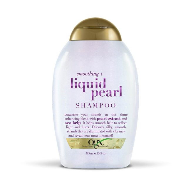 OGX Smoothing + Liquid Pearl Shine Enhancing Daily Shampoo, 13 fl oz