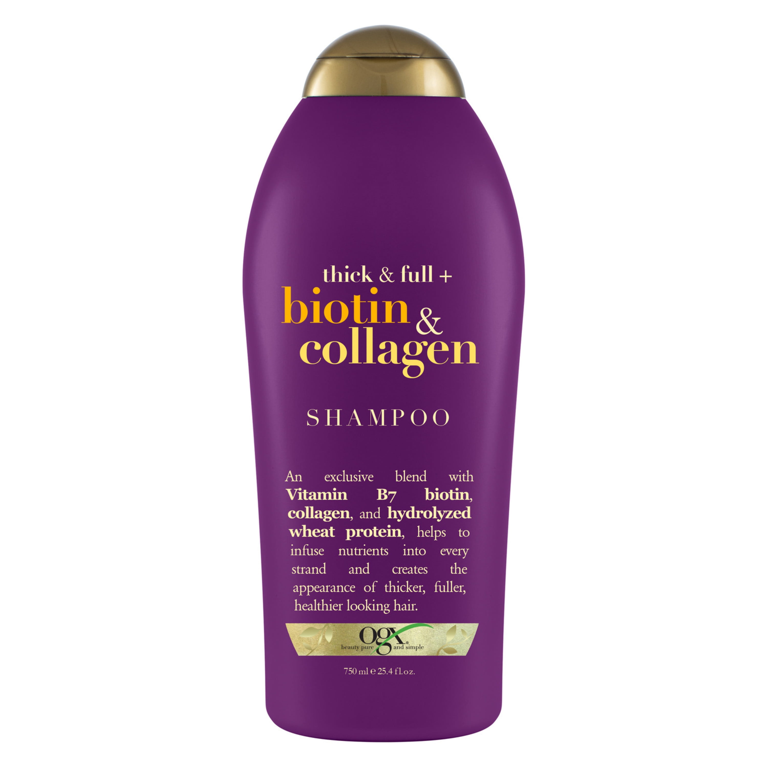 Stedord helgen Implement OGX Thick & Full + Biotin & Collagen Volumizing Daily Shampoo, 25.4 fl oz -  Walmart.com