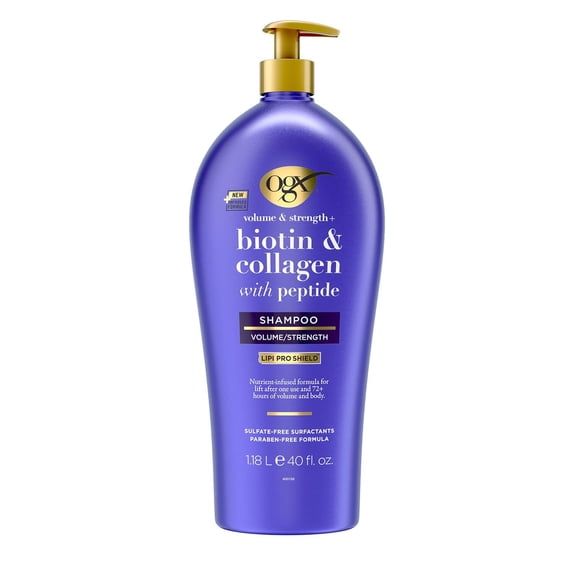 OGX Volume & Strength + Biotin & Collagen Shampoo, 40 fl. oz