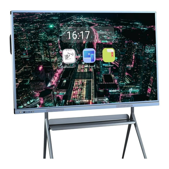 OH 55 inch Pro Interactive Whiteboard Electronic Whiteboard Reverse Control IR Touch Rotatable 4K Monitor Wireless 5G/WiFi Connectivity for Digital Signage, School & Conferences