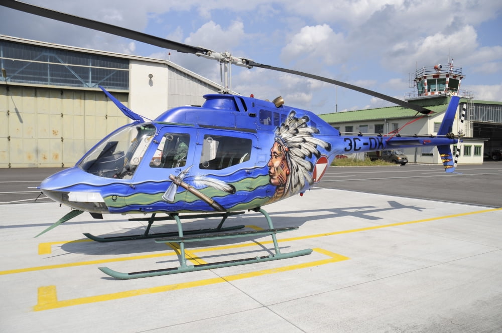 OH-58 helicopter of the Austrian Air Force in special colors Canvas Art - Riccardo NiccoliStocktrek Images (17 x 12)