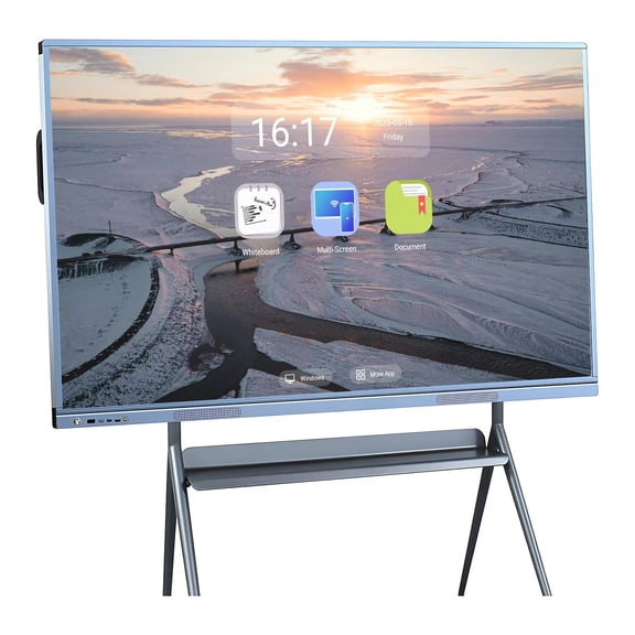 OH Interactive Whiteboard 55inch Screen Mirroring Reverse Control IR Touch Rotatable 4K Monitor Wireless 5G/WiFi Connectivity for Digital Signage, School & Conferences
