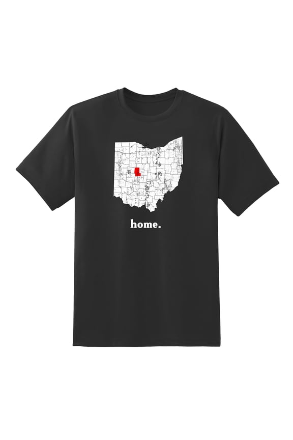 OH Map Ohio Home State Love Ohio Home Design Mens Graphic T Shirts for Men Women Black,S