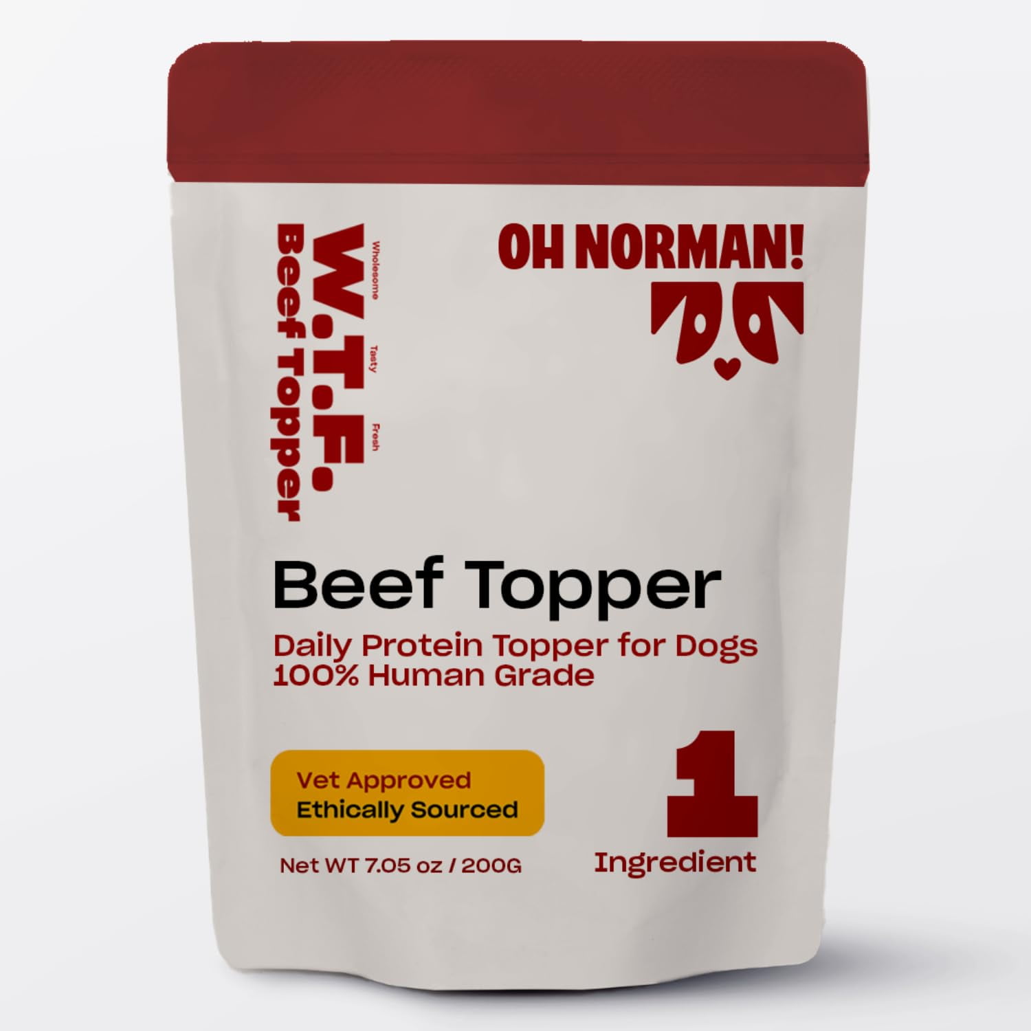 OH NORMAN! Beef Dog Food HYZ01 Topper by Kaley Cuoco, All Natural