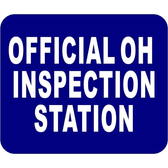 OH OFFICIAL INSPECTION STATION Aluminum Composite Sign, 20"x24"