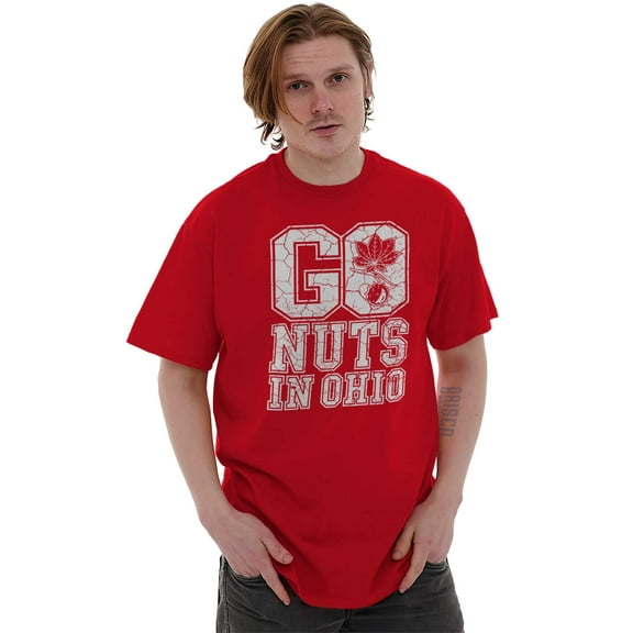 OH Ohio Pride Locals Go Nuts Funny Men's Graphic T Shirt Tees Brisco Brands L