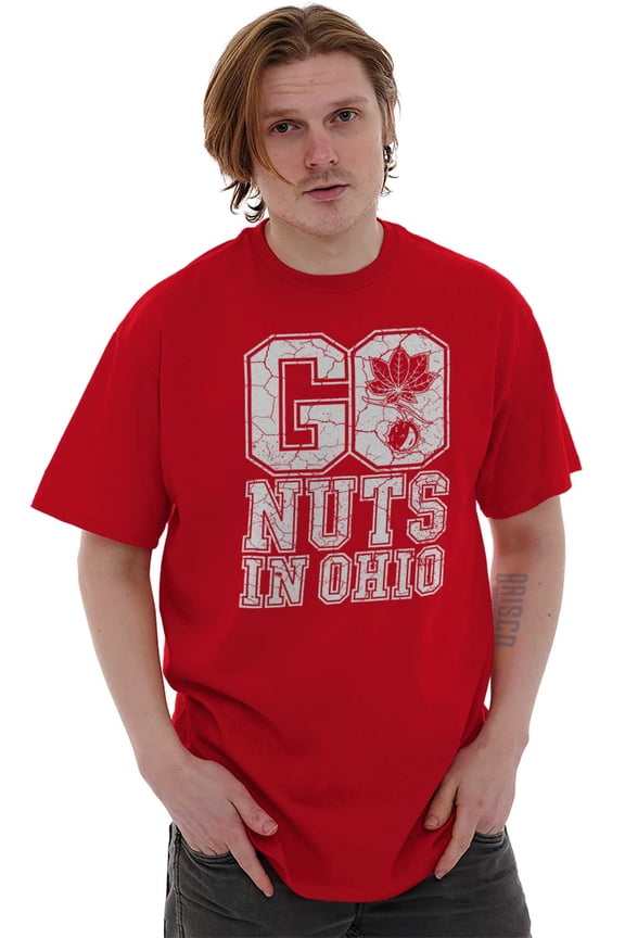 OH Ohio Pride Locals Go Nuts Funny Men's Graphic T Shirt Tees Brisco Brands S