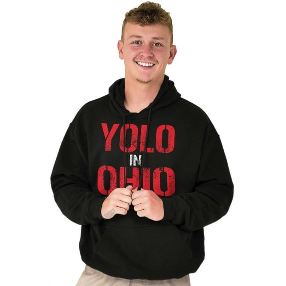 OH Pride YOLO in Ohio Souvenir Hoodie Sweatshirt Women Men Brisco Brands L