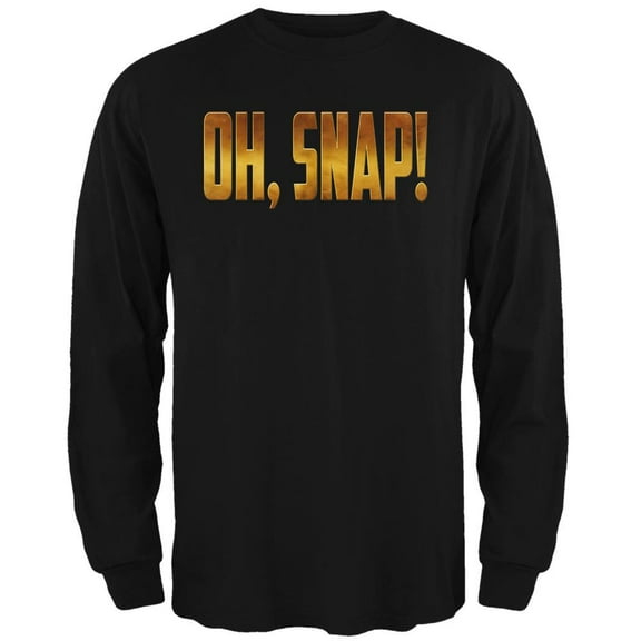 OH SNAP Comic Book Super Villian Mens Long Sleeve T Shirt Black X-LG