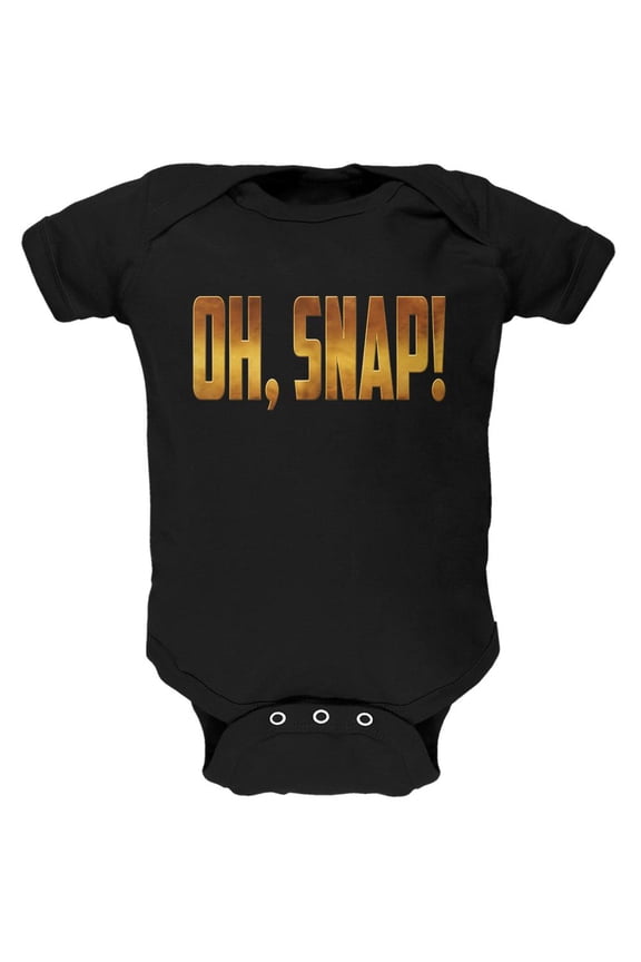 OH SNAP Comic Book Super Villian Soft Baby One Piece Black 0-3 M