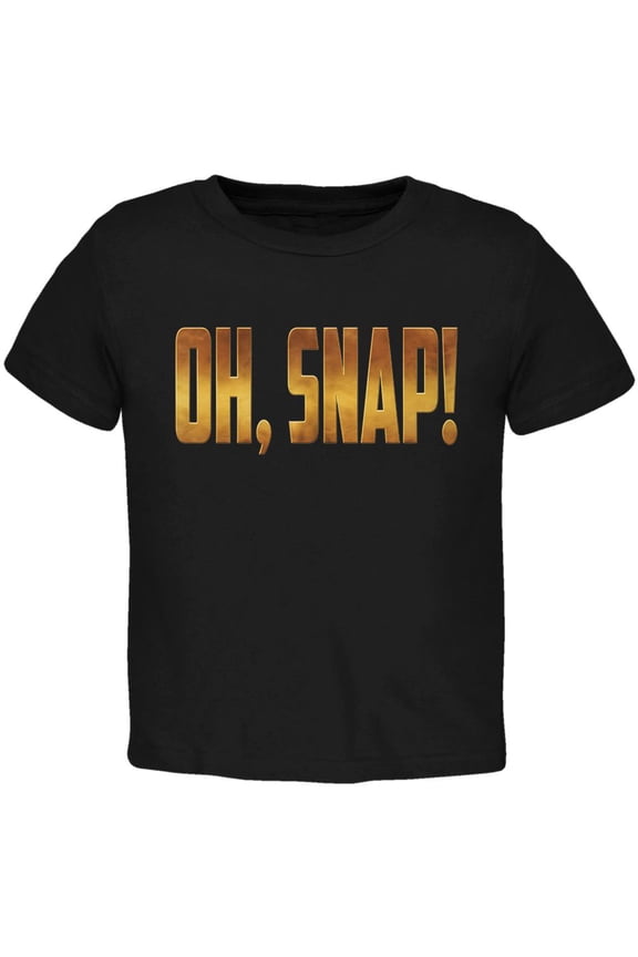 OH SNAP Comic Book Super Villian Toddler T Shirt Black 2T