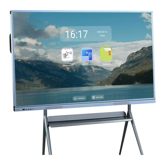 OH Smartboard 55inch Pro Electronic Whiteboard Reverse Control IR Touch Rotatable 4K Monitor Wireless 5G/WiFi Connectivity for Digital Signage, School & Conferences