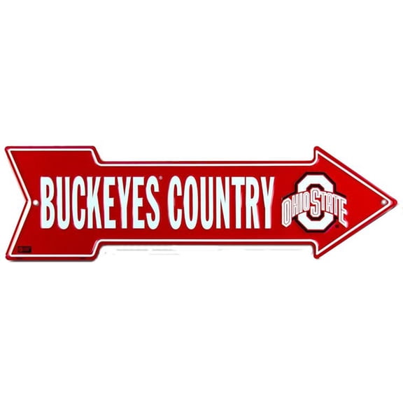 OH State Buckeye Country 20 x 5.75 Embossed Aluminum Sign