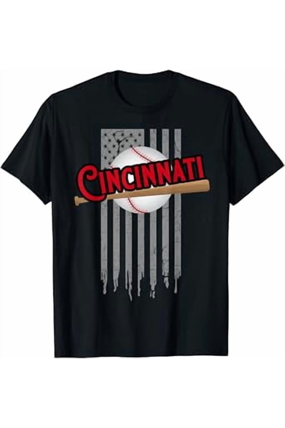 OH USA Flag The Queens Chip City Basic Cincy T-Shirt