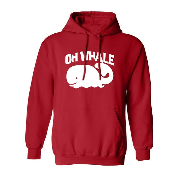 OH WHALE Adult Hooded Sweatshirt