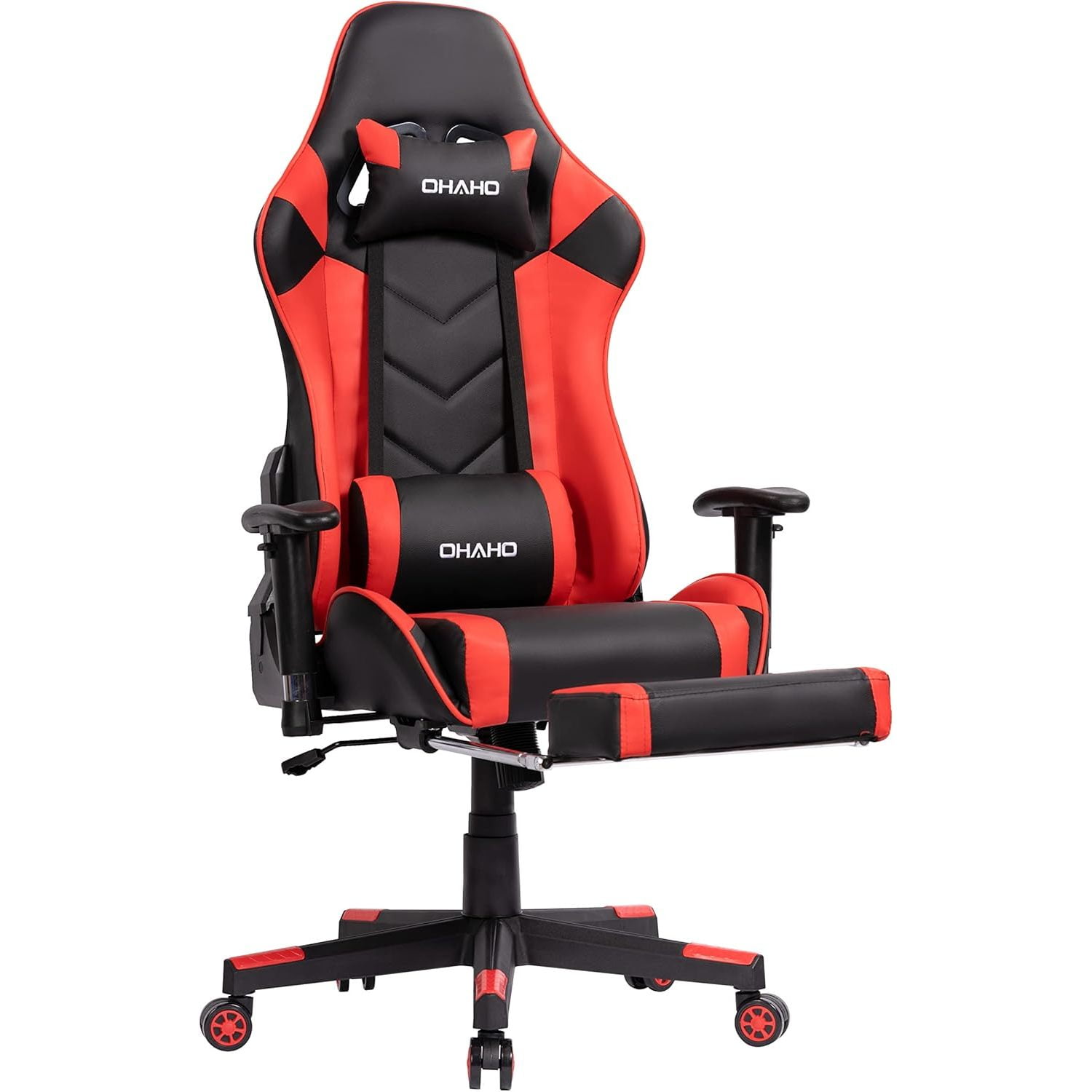OHAHO Gaming Chair Racing Style Office Chair Adjustable Massage Lumbar ...
