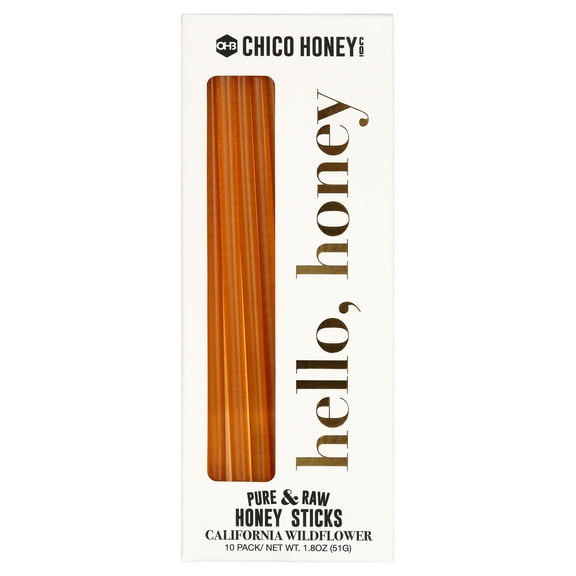OHB Chico Honey Company, California Wildflower Honey 10pk Sticks 1.8oz