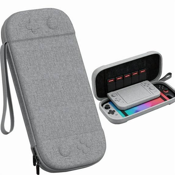 OHDufiry Slim Carrying Case for Nintendo Switch 2 (2025), Protective Compact Hard EVA Shell with 10 Game Card Slots, Lightweight Travel Pouch Portable for Console Storage Protection