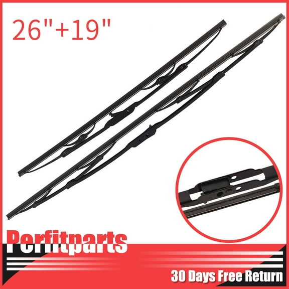 OHGGYQO 2pcs Windshield Window Wiper Blade Set Assembly Front Left Right Kit 26" & 19" for Altima 2019,for Malibu 2019,for Cherokee 2019,for Forte 2019,for Sorento