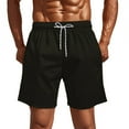 thumbnail image 1 of OHGOD Men Cargo Shorts with Pockets - Man Cargo Shorts - Relaxed Fit Cargo Shorts for Men - Men's American Casual Beach Sports 5 Minute Pants Fitness Jogging Quick Dry Stretch Shorts - Black - L, 1 of 9