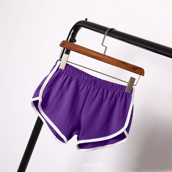OHGOD High Waisted Workout Shorts Women - Soft Shorts - Sweat Pants Shorts Women - Soft Lounge Shorts Women - Purple - 2XL