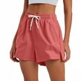thumbnail image 1 of OHGOD Women Sports Shorts - Sweatshorts - Loose Shorts - Women's Sweat Shorts Pack - Lightweight Breathable Ice Silk Quick-Dry Sweat Shorts for Warm Days - Watermelon Red - M, 1 of 7
