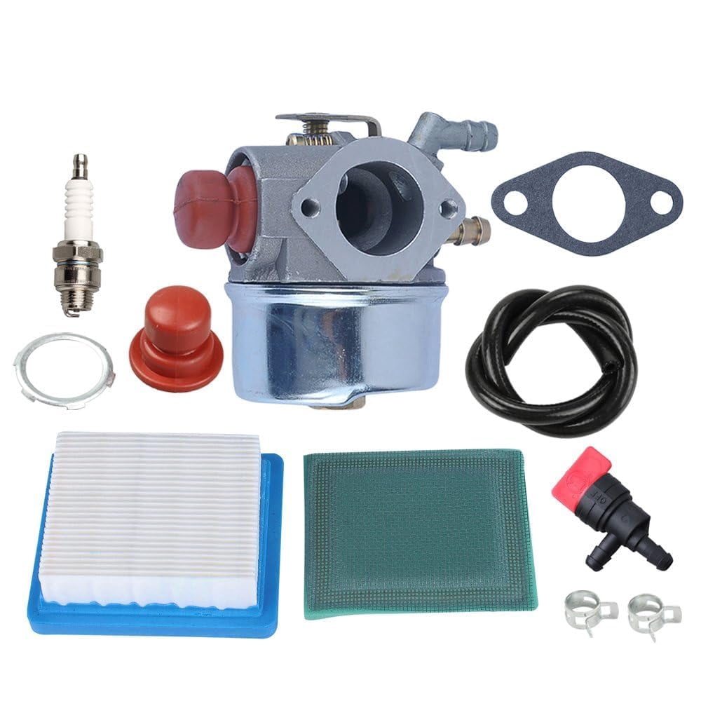 OHH60 OHH55 Carburetor Kit for Tecumesh 6.5HP 5.5HP 5HP OH195EA OHH65 OHH50 OHH55 OHH60 Engine Lawn Mower Carburetor Parts Replace 640004 640025 640014 640017 Tecumesh Carb