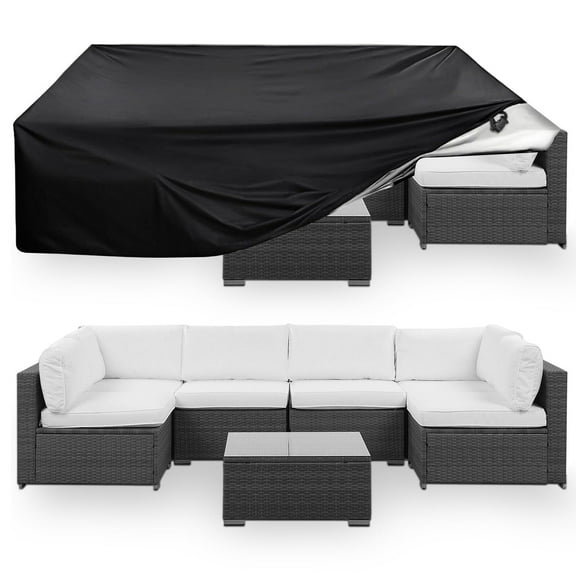 OHHANI Patio Furniture Cover, 100% Waterproof, Outdoor Couch Covers for All-Weather Protection, 108" L x 82" W x 28" H, Suitable for Sectional Sofa.