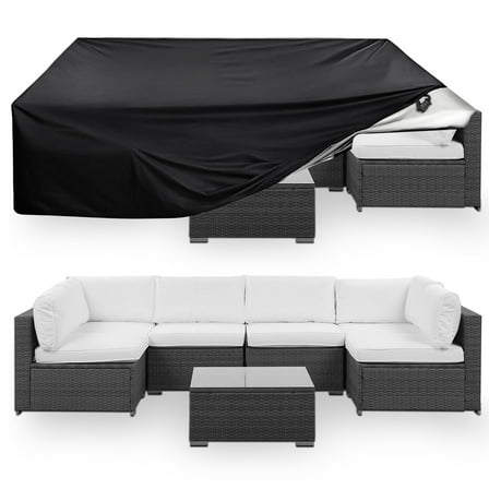 OHHANI Patio Furniture Cover, 100% Waterproof, Outdoor Couch Covers for All-Weather Protection, 108" L x 82" W x 28" H, Suitable for Sectional Sofa
