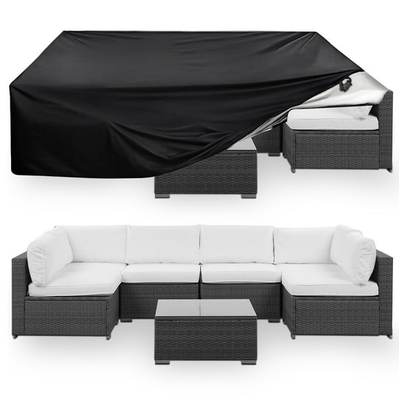 OHHANI Patio Furniture Cover, 100% Waterproof, Outdoor Couch Covers for All-Weather Protection, 108" L x 82" W x 28" H, Suitable for Sectional Sofa