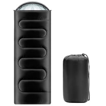 OHHANI Sleeping Bag for Adults Lightweight Backpacking, Comfort 40°F to 77°F, 87" x 30" Suitable for Camping, Hiking, Travel, Black