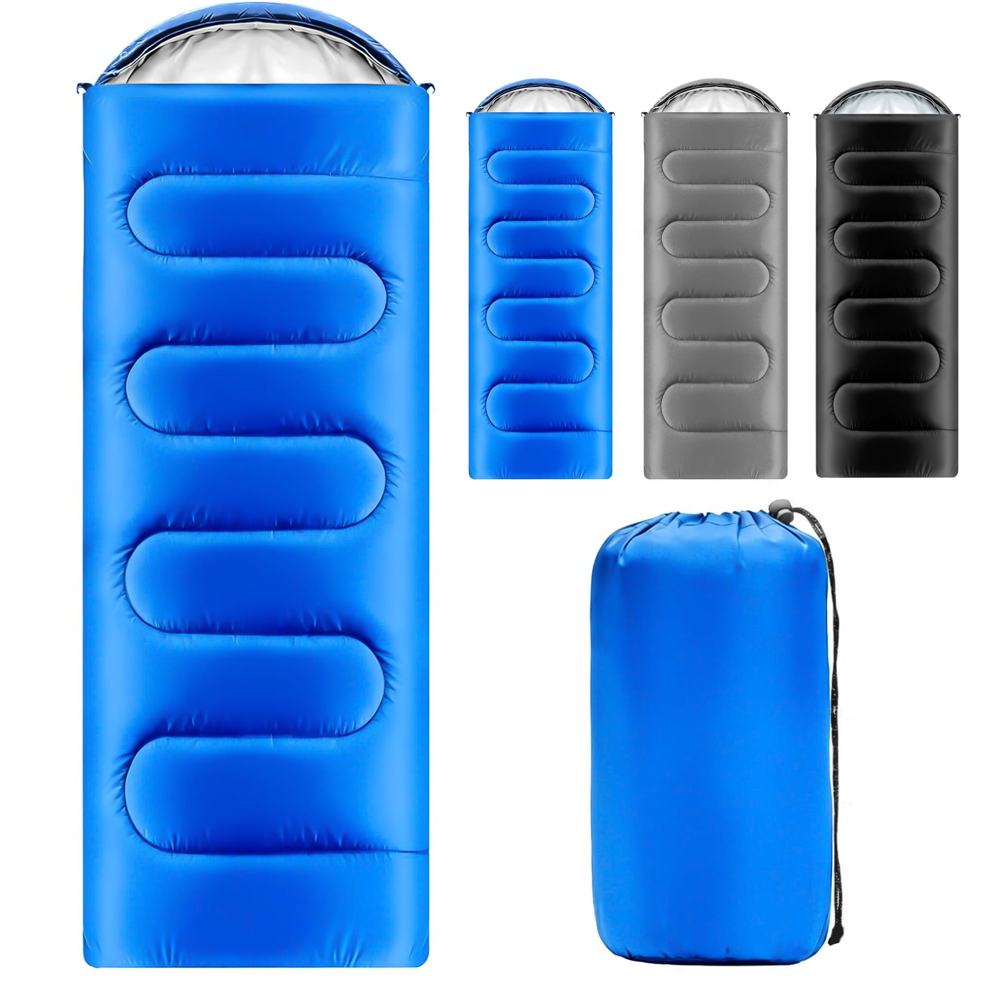 OHHANI Sleeping Bag for Adults Lightweight Backpacking, Comfort 40°F to 77°F, 87" x 30" Suitable for Camping, Hiking, Travel, Blue