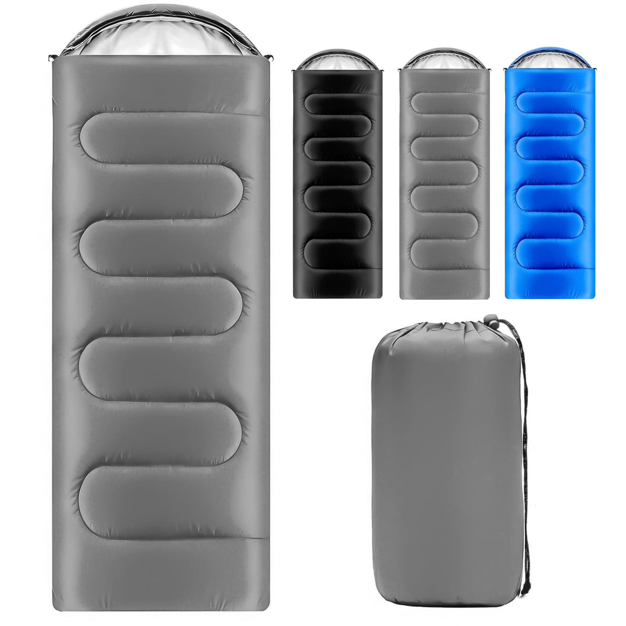OHHANI Sleeping Bag for Adults Lightweight Backpacking, Comfort 40°F to 77°F, 87" x 30" Suitable for Camping, Hiking, Travel, Gray