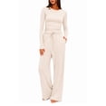 thumbnail image 1 of OHHSHEEN 2 piece womens lounge set, long sleeve pajama set for women, Soft Pjs Loungewear with Pockets, 1 of 6