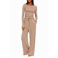 thumbnail image 1 of OHHSHEEN 2 piece womens lounge set, long sleeve pajama set for women, Soft Pjs Loungewear with Pockets, 1 of 6
