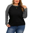 thumbnail image 1 of OHHSHEEN Plus Size Women's Sweatshirts, Waffle Knit Tops for Women Loose Fit, Pullover Sweaters for Womens, 1 of 6