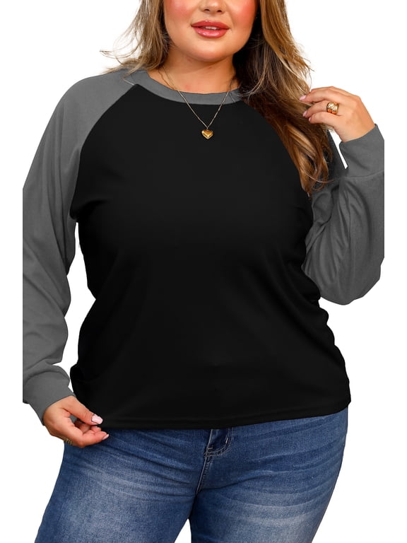 Plus Size Women's Sweatshirts, Waffle Knit Tops for Women Loose Fit, Pullover Sweaters for Womens