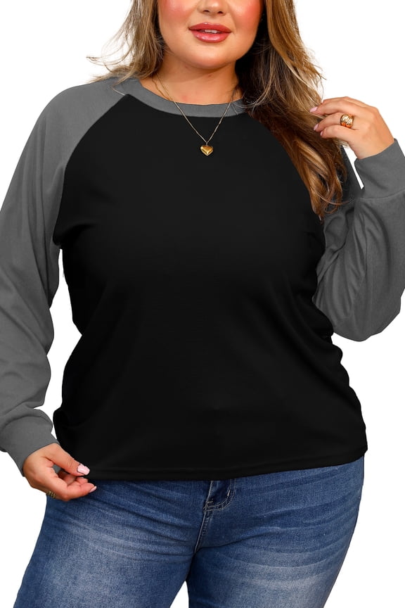 Plus Size Women's Sweatshirts, Waffle Knit Tops for Women Loose Fit, Pullover Sweaters for Womens