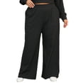 thumbnail image 1 of OHHSHEEN Plus Size Wide Leg Sweatpants Women High Waisted Baggy loung Pants Elastic Loose Casual Pants with Pockets, 1 of 6