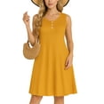 thumbnail image 1 of OHHSHEEN Sleeveless Summer Dress for Women – Ribbed Knit A-Line Mini Dress Knee Legnth, Casual Vacation Beach Dress for Women 2025, 1 of 6