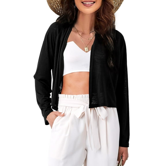 OHHSHEEN Women's Casual Lightweight Open Front Cardigans Soft, Short Cardigan for Women Summer